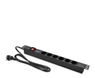 Listwa zasilająca Qoltec Aluminiowa Listwa zasilająca PDU do RACK 19'' 1U 16A 6xSCH